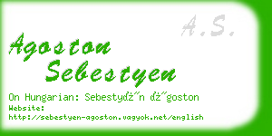 agoston sebestyen business card